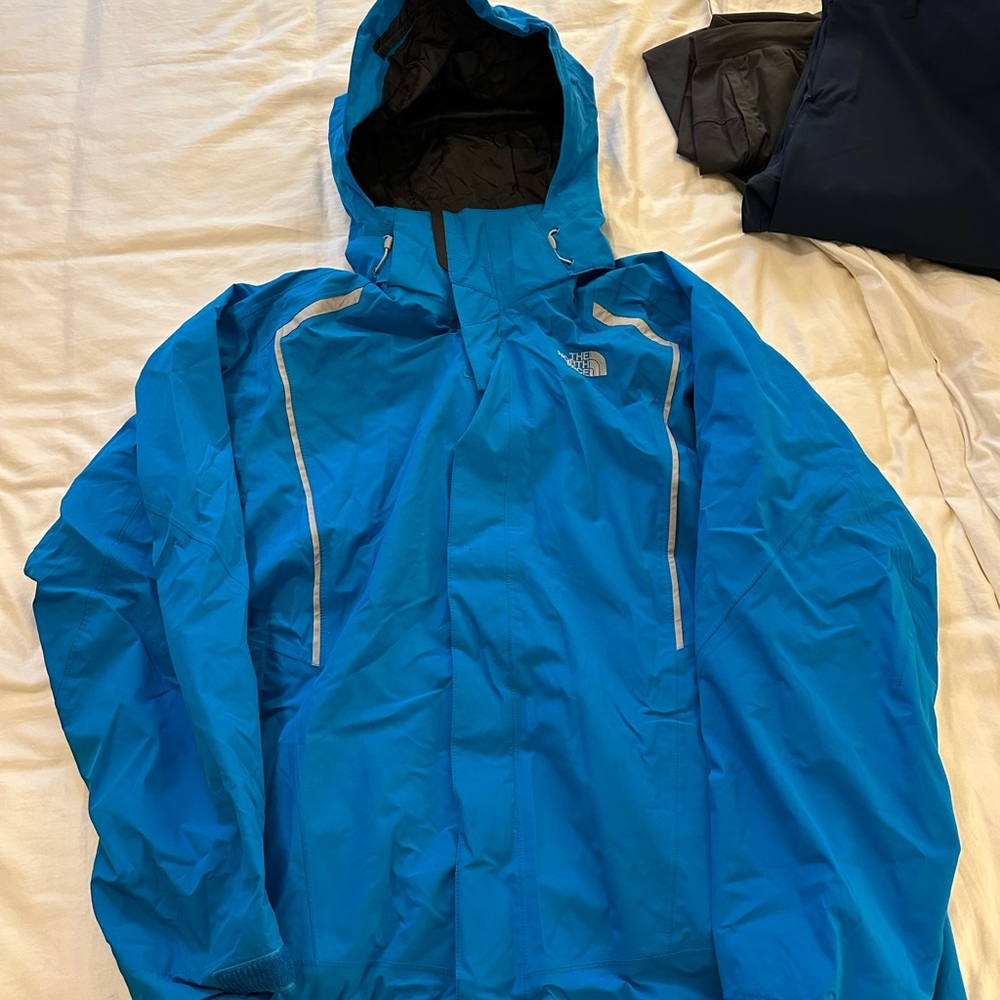 The North Face Blue Raincoat Waterproof Hooded Jacket